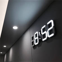 Reloj de pared grande 3D de diseño moderno, Digital, LED, USB, electrónico, luminoso, alarma, mesa, escritorio, decoración del hogar 2024 - compra barato