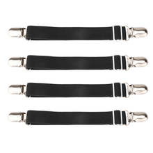 Black White Set of 4 Bed Mattress Sheet Clips Grippers Straps Fasteners Holder 2024 - buy cheap