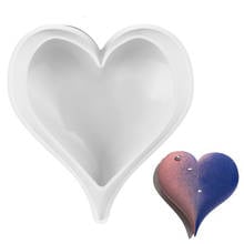 Moldes de silicona 3D con forma de corazón para tartas y Mousse, utensilios para hornear, DIY 2024 - compra barato