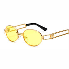 Metal Men Women Night vision Round Sunglasses Drive Yellow Lens Vintage Square Male Female Sun Glasses for men High quality 2024 - buy cheap