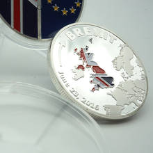 June 23 2016 UK Brexit EU Referendum Independence Silver Coin Collection British Challenge Coin free shipping 2024 - buy cheap