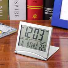 White Digita Clock Alarm LCD Display Calendar Alarm Clock Desk Digital Thermometer Cover Flexible Desk Table Clock 2024 - buy cheap