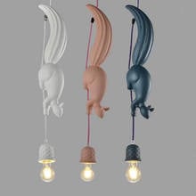 Luces Led colgantes nórdicas de resina, lámpara Industrial moderna de animales para habitación de niños, cocina, Loft, accesorios de decoración 2024 - compra barato