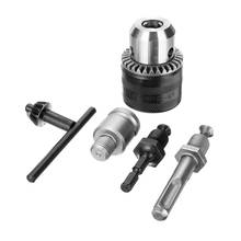 5Pcs/Set Electric Drill Chuck 1.5-13mm with SDS Shaft Adaptor and Chuck Key Set For Power Tools Accessories Round/Hex Shank 2024 - buy cheap