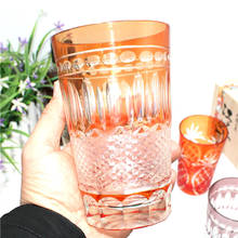 140mm 500ml Japanese hand carved glass water glass whisky wine glass collection gift 2024 - buy cheap