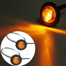 10pcs LED Light Waterproof LED Light Small Round Side Marker Lights 1 LED Button Lamps Lorry 12V 40mA For Heavy Trucks Buses 2024 - buy cheap