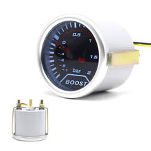 Medidor de pressão do turbo de carro, 2 ", 52mm, 12v,-1 a 2 barras, lente de fumaça, luz led branca 2024 - compre barato