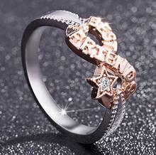 Hainon moda mejores amigos anillo mujer infinito estrella circonita Color plata anillos Cruz boda compromiso joyería anillo para mujer 2024 - compra barato