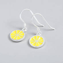 925 Sterling Silver Dangle Earrings For Women lemon Earings Personality Sterling-silver-jewelry Korean Earrings 2024 - buy cheap