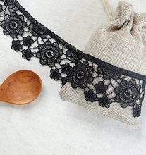 Cinta de encaje negra de 4,5 cm de ancho, 2 metros/lote, adorno de encaje Soluble en agua, bordado para decoración de costura de vestido 2024 - compra barato