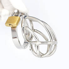 Extreme BDSM Male Stainless Steel Chastity Device Belt cock Prison Metal Cock Cage Cock Lock Restraint Ring Sex Toy For Men 2024 - buy cheap