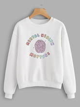 colored Mental Health Matters Brain Saweatshirt Pullover Fashion unisex pure cotton casual jumper women quote Outfits Sweat top 2024 - buy cheap