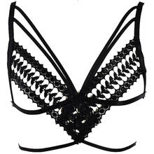 JLX.HARNESS Goth Lace Hollow Bra Body Harness Bandage Belt Rave Sexy Lingerie Body Cage Punk Carnival Lace Harness Bra 2024 - buy cheap