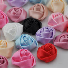 30Pc Lots Upick Satin Ribbon Rose DIY Craft Scrapbook Sewing Appliques A142 2024 - buy cheap