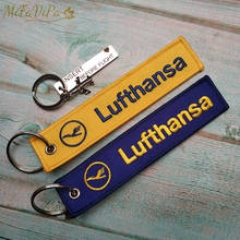 MiFaViPa-Llavero de Lufthansa para hombre, llaveros bordados de moda para antes del vuelo, regalo para tripulación de vuelo, 3 uds. 2024 - compra barato