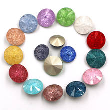Rivoli-diamantes de imitación redondos de cristal, accesorio para ropa, 10mm/12mm 2024 - compra barato