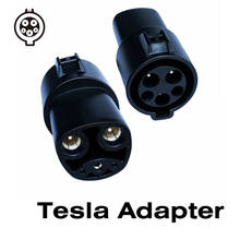 Duosida-adaptador Tesla para vehículo eléctrico, cargador EV de 16A, 32A, 60A, tipo 1 a conector Tesla, SAE J1772 2024 - compra barato