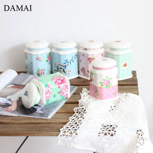 Flowers Decorative Ceramic Tea Tins with Lid Hand Painted Porcelain Tea-leaf Jars Teahouse Coffee Table Teaware Organizer Tanks 2024 - buy cheap