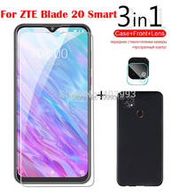 3-in-1 Glass Case For ZTE Blade 20 Smart 2019 Case Soft Clear Shockproof Phone Cover For ZTE Blade 20 Smart 2019 Case 2024 - buy cheap