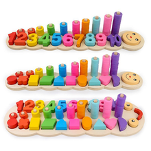 Caterpillar Shape Number Board Kids Montessori Educational Toys Shape Color Cognition Wooden Math Toys for Children 2024 - buy cheap