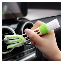 2In1 Green Car Cleaner Brush Vent Blinds for Audi A3 8P A4 B8 Q5 A1 2024 - buy cheap