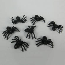 50 Pcs Útil Plástico Preto Aranha Dia Das Bruxas Decoração Festival Suprimentos Engraçado Prank Brinquedos Decoração Realista Prop Hot Venda 2024 - compre barato