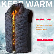 Fashion Electric Heated Vest Men Heating Waistcoat Camouflage Print Padded Thermal Warm Outdoor Jacket Winter USB Heater Gilet 2024 - buy cheap