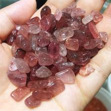 100G Beautiful natural red strawberry crystal tumbling crystal healing specimen gem mineral home desktop aquarium decoration 2024 - buy cheap