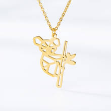 Stainless Steel Gold Color Tree Koala Necklace Collier Femme 2020 Best Friends Gifts Stainless Steel Animal Necklace Pendant 2024 - buy cheap