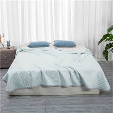 Cotton Knitted Blankets for Beds Soft Air Conditioning Summer Quilt Comforter Full Queen Bed Cover Solid Plaids Bedspread Manta 2024 - buy cheap