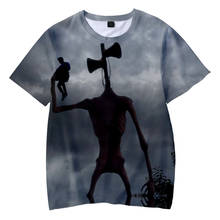 2021 new summer men's siren head 3D printing SCP horror game street fashion hip hop children's T-shirt 2024 - buy cheap