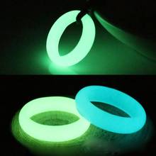 Rarely 8mm Wide Natural Fluorite luminous Stone Glow in Dark Ring Fine Jewelry B85D 2024 - buy cheap