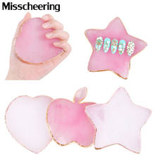 1Pcs Pink/White False Nail Tips Display Holder Apple/Heart/Star Design Gold Edge Painting Color Palette Board DIY Manicure Tools 2024 - buy cheap