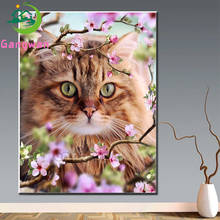 5d diamond embroidery cute flower cat diamond painting cross stitch rhinestone DIY diamond mosaic kitten pet home decoration art 2024 - buy cheap