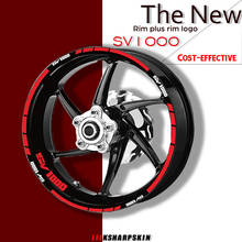 Колесные диски для мотоциклов, светоотражающие наклейки, наклейки для шин с логотипом, декоративные аксессуары, набор для SUZUKI SV1000 sv 1000 2024 - купить недорого