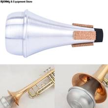 Trompeta de aluminio para principiantes, instrumento de práctica de Jazz, silencioso, recto, nuevo 2024 - compra barato