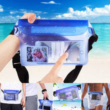 Bolsa de natação à prova d'água para celular, bolsa de ombro ajustável para suporte ao ar livre, esportes aquáticos, praia e barco 2024 - compre barato