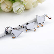 Fashion Anime Cute White Goose Animal Enamel Brooches Bag Clothes Lapel Pins Bag Clothes Badge Jewelry Gift Kids Children 2024 - buy cheap