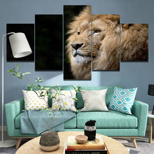 Pintura sin marco del rey león dorado, póster artístico con personalidad, decoración para sala de estar, Fondo de sofá, papel tapiz de pared estéreo 3D 2024 - compra barato