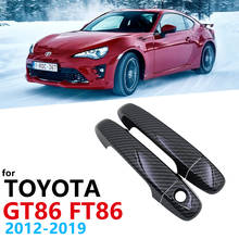 Яркий черный комплект отделки крышки двери из углеродного волокна для Toyota 86 GT86 FT86 GT FT Scion FR-S Subaru BRZ 2012 ~ 2019 автомобильные аксессуары 2013 2024 - купить недорого