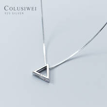 Coluwei-colgante de Plata de Ley 925 con forma de triángulo geométrico, joyería fina 2024 - compra barato