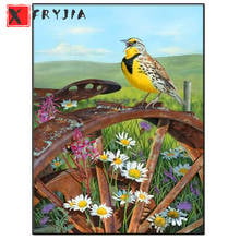 New arrival Diy diamond painting Meadow Pipit picture rhinestones embroidery diamond mosaic stickers 5d cross stitch home decor 2024 - buy cheap