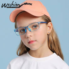 Óculos infantil anti-luz azul, óculos para adolescentes r90 dobrável de silicone para 4-12 anos de grau, computador celular, óculos, 2020 2024 - compre barato