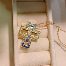 HIBRIDE Новая мода AAA кубический цирконий ожерелье подвески для женщин геометрическая форма свадебные аксессуары для вечеринки P59 2024 - купить недорого