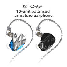 Fones de ouvido intra-auriculares kz-asf de alta fidelidade, cancelamento de ruído, fone de ouvido para esportes, balanced 2020 2024 - compre barato