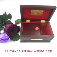 Caja de música de madera Lied, caja de música Original de 30 tonos, haya, madera maciza, Lilium, regalo de San Valentín para niña 2024 - compra barato