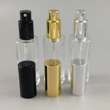 1pc x 30ml Empty Square Transparent Glass Lotion Pump Bottle With Black White Clear Pump 1oz Clear Dispenser Mist Sprayer Bottle 2024 - buy cheap
