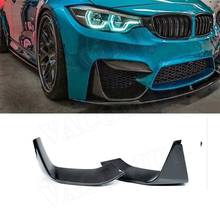 Carbon Fiber Front Flaps Apron for BMW 3 Series F80 M3 4 Series F82 F83 M4 2014-2017 FRP Front Splitters 2024 - buy cheap