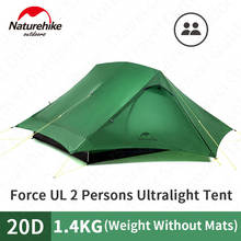 New Naturehike Force UL2 Camping Tent 1.4KG Outdoor Ultralight 20D Silicone Large space Camping Hiking Tent With Free Mat 2024 - buy cheap