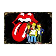 The Story of The Rolling Stones Metal Tin Sign Vintage Rock Band Art Sign Home Coffee Music Wall Decor 8x12 Inch 2024 - buy cheap